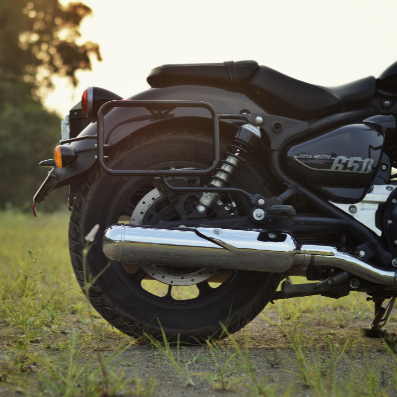 Image Auto Engina Pannier/Saddle Stay for Royal Enfield Super Meteor 650 Black