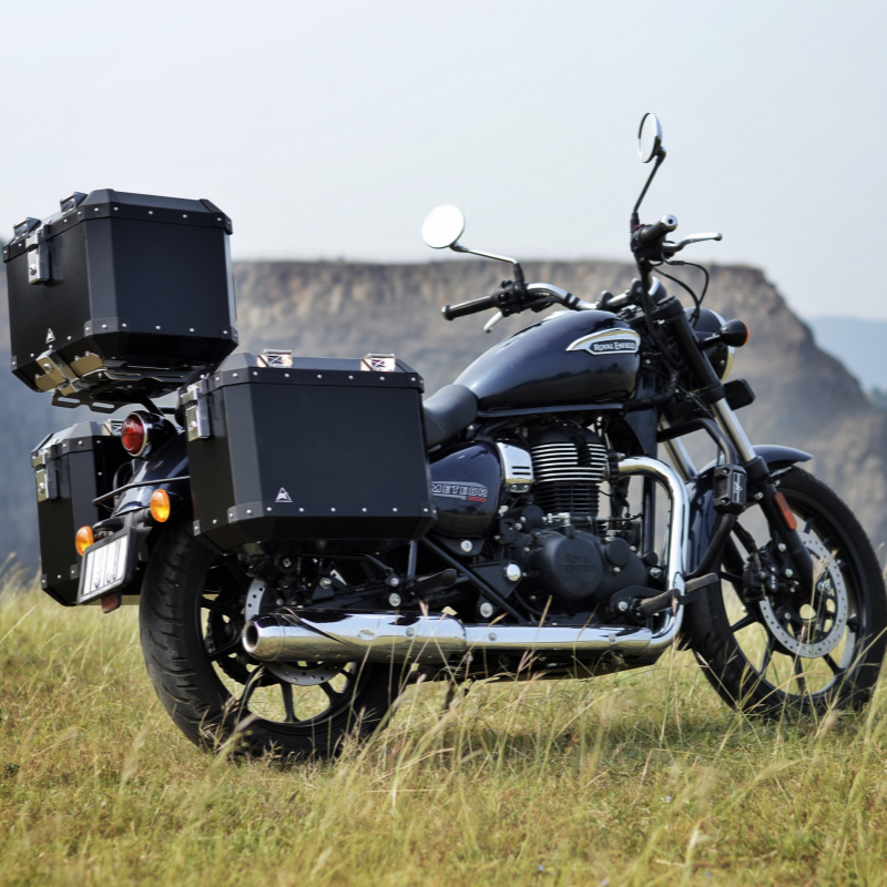 Image Auto Engina Aluminium Top Box - 42L for Royal Enfield Meteor 350 Black