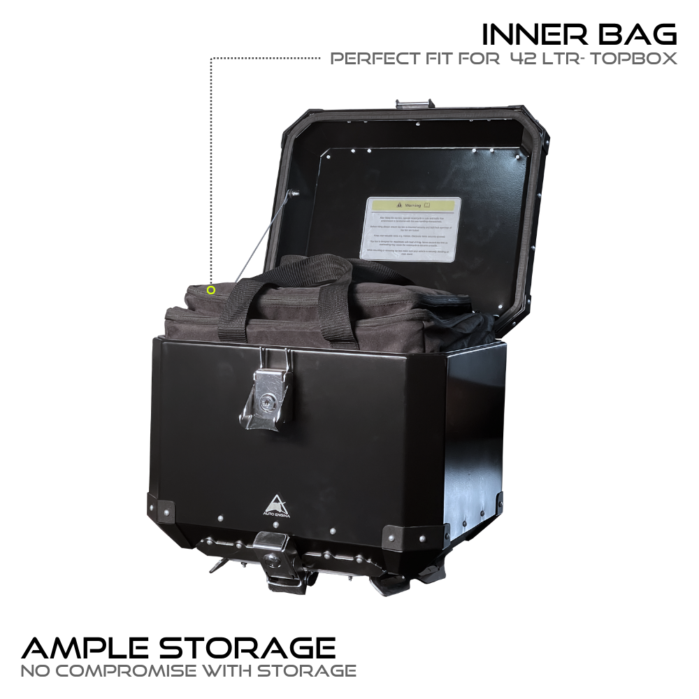 Image Auto Engina Aluminium Top Box - 42L for Royal Enfield Meteor 350 Black