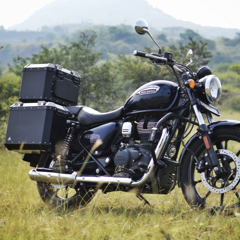 Image Auto Engina Aluminium Top Box - 42L for Royal Enfield Meteor 350 Black