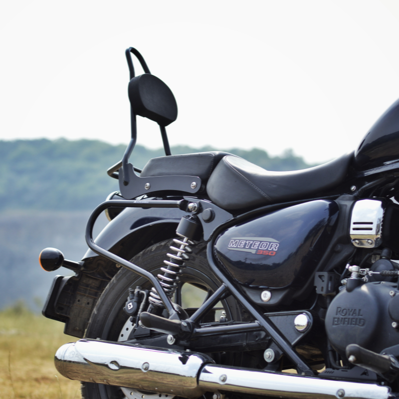 Image Auto Engina Sissy Bar with Backrest for Royal Enfield Meteor 350 Black