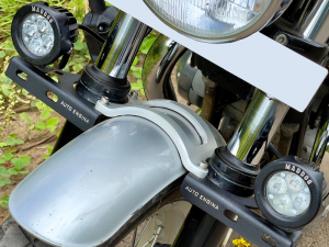 Image Auto Engina Fog Light Clamp/Mount for Royal Enfield Interceptor 650 Black