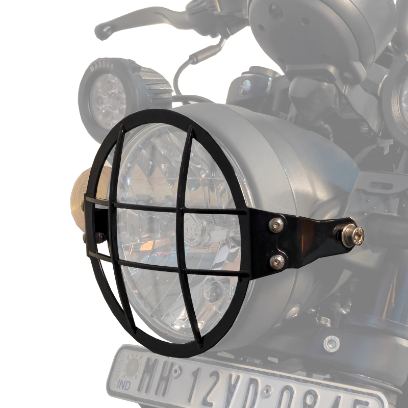 Image Auto Engina Headlight Grill for Royal Enfield Hunter 350 Black