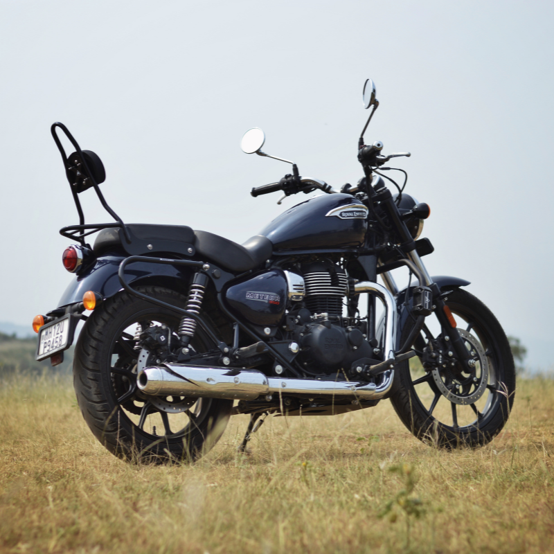 Image Auto Engina Sissy Bar with Backrest for Royal Enfield Meteor 350 Black