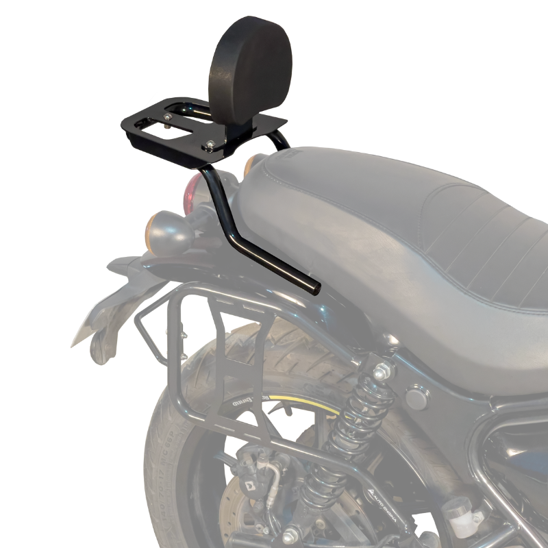 Image Auto Engina Top Rack with Backrest for Royal Enfield Hunter 350 Black