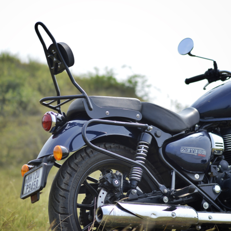 Image Auto Engina Sissy Bar with Backrest for Royal Enfield Meteor 350 Black