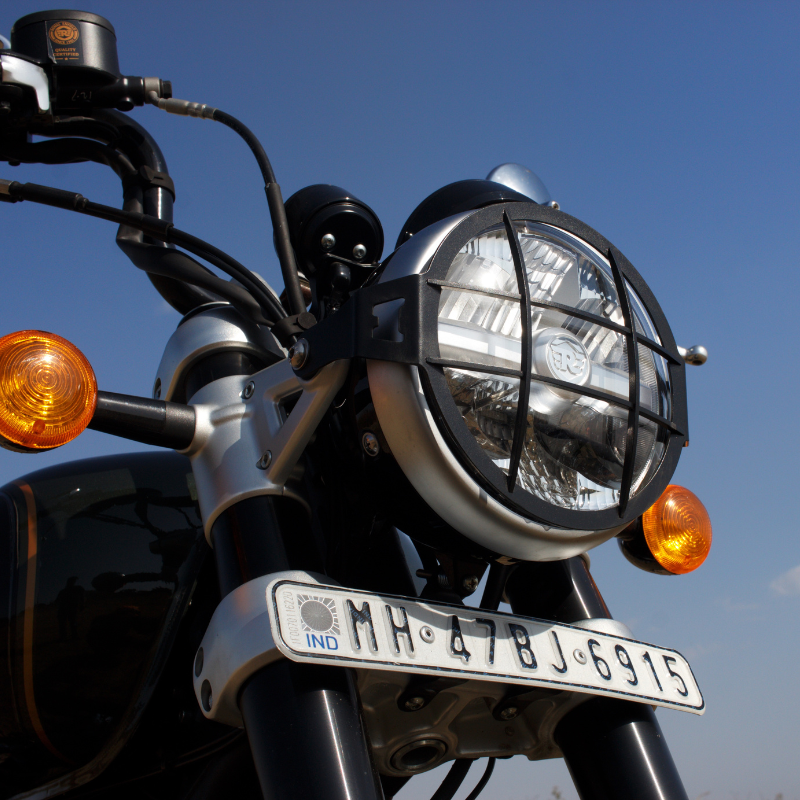 Image Auto Engina Headlight Grill for Royal Enfield Super Meteor 650 Black