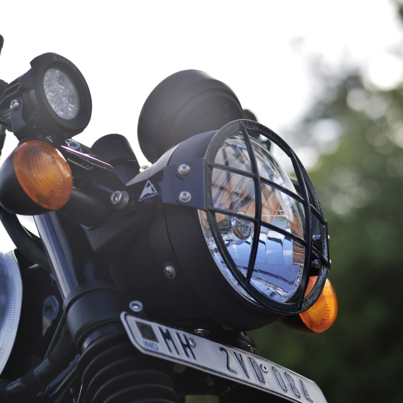 Image Auto Engina Headlight Grill for Royal Enfield Hunter 350 Black