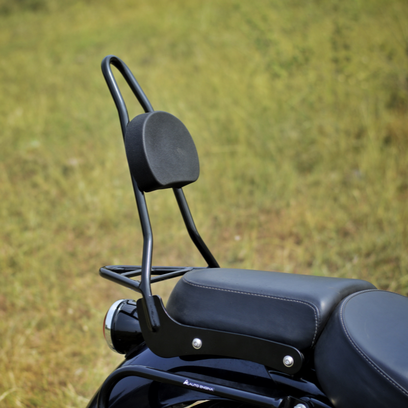 Image Auto Engina Sissy Bar with Backrest for Royal Enfield Meteor 350 Black