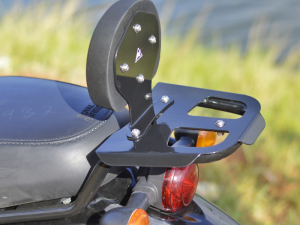 Image Auto Engina Top Rack with Backrest for Royal Enfield Hunter 350 Black