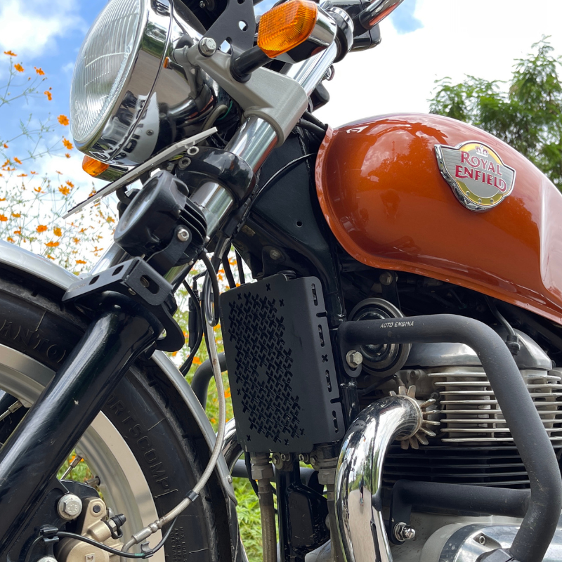 Image Auto Engina Radiator Guard for Royal Enfield Interceptor 650 Black