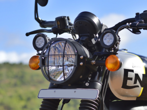 Image Auto Engina Headlight Grill for Royal Enfield Hunter 350 Black