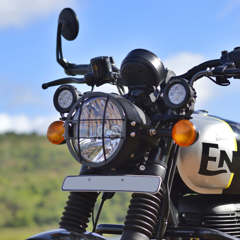 Image Auto Engina Headlight Grill for Royal Enfield Hunter 350 Black