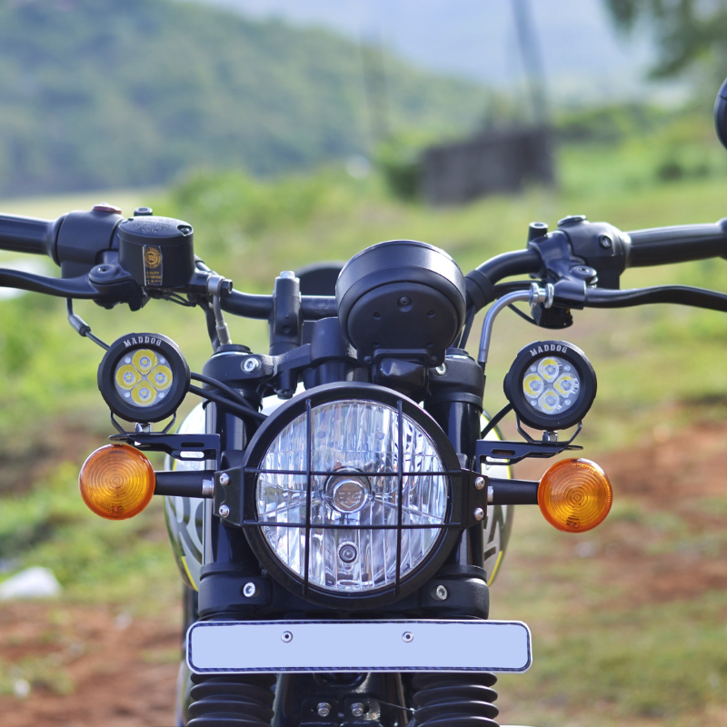 Image Auto Engina Fog Light Clamp/Mount for Royal Enfield Hunter 350 Black
