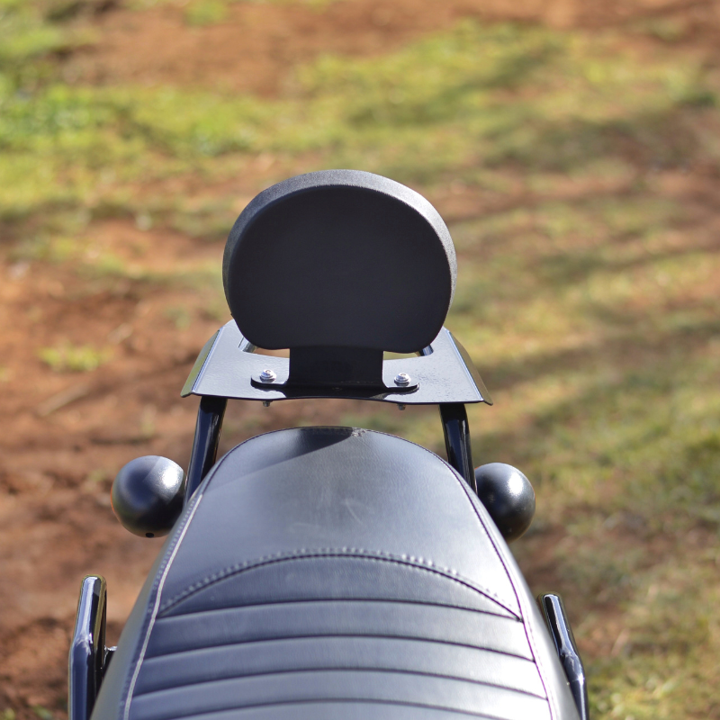 Image Auto Engina Top Rack with Backrest for Royal Enfield Hunter 350 Black