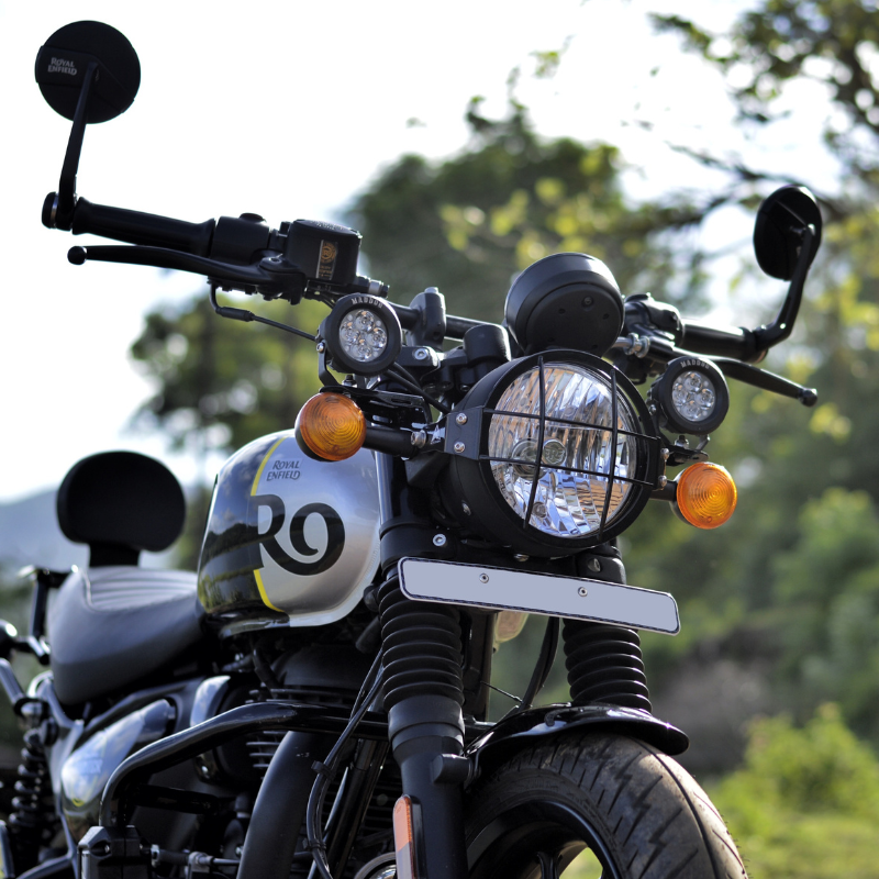 Image Auto Engina Fog Light Clamp/Mount for Royal Enfield Hunter 350 Black