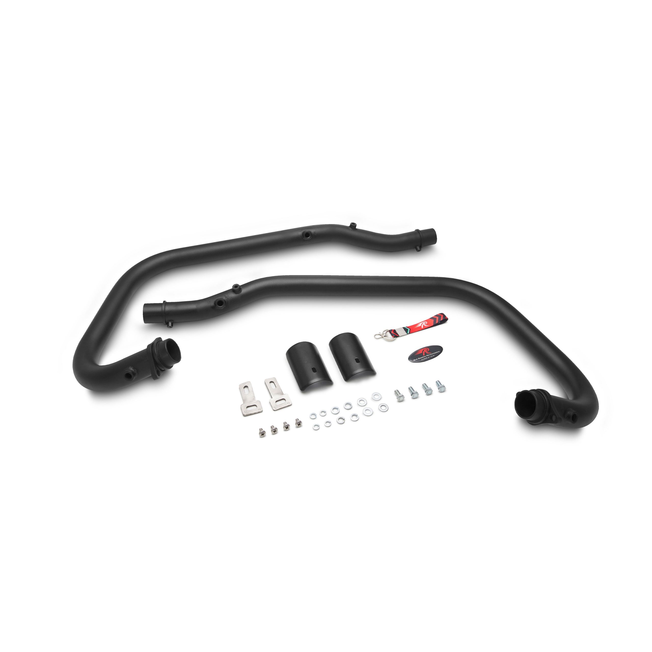Image Red Rooster Header Pipe for Royal Enfield Super Meteor 650 - Black