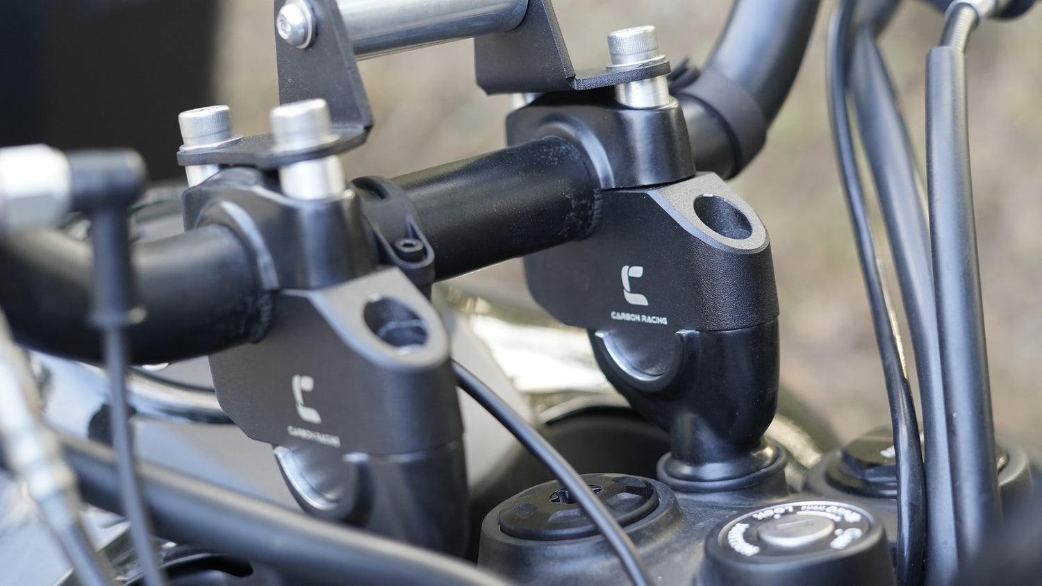 Image Premium Pull-Back (Offset) Handlebar Risers for Himalayan 450/Guerrilla 450 - PRE-ORDERS