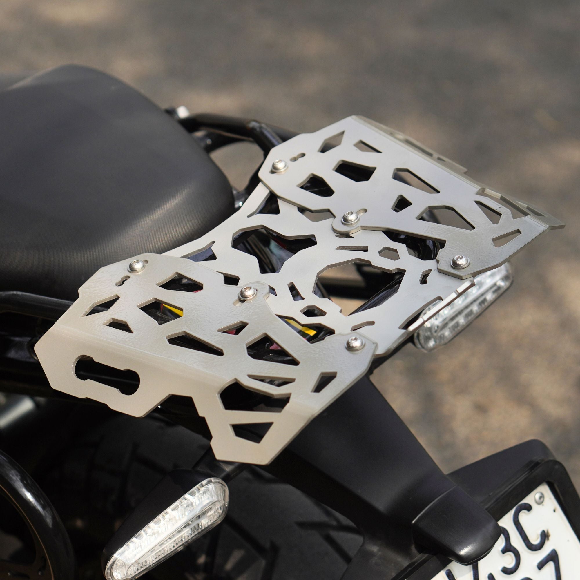 Image Auto Engina Adjustable Rack Plate + Top Rack Frame for Royal Enfield Guerrilla 450