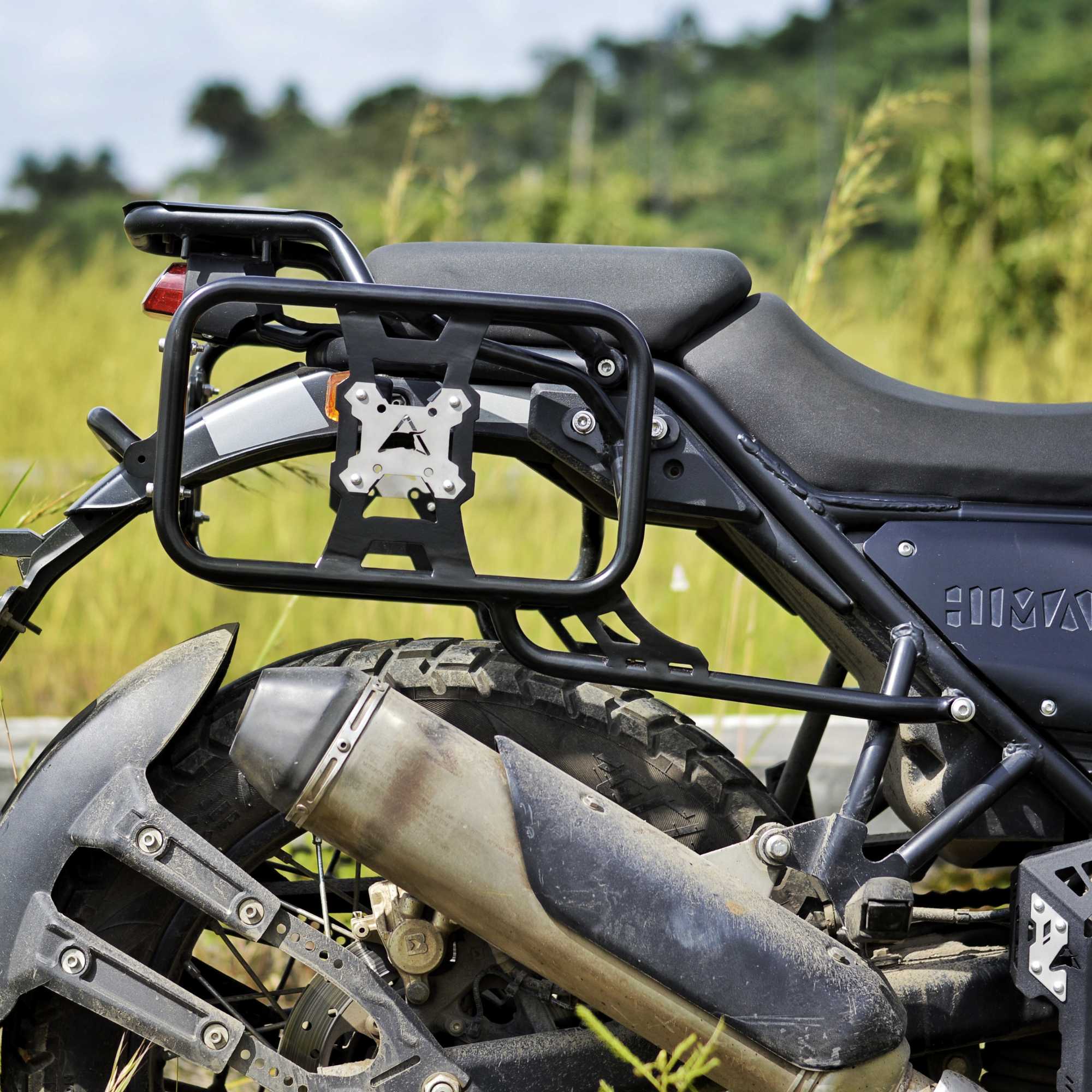 Image Auto Engina Pannier/Saddle Stay for Royal Enfield Himalayan 411 Black