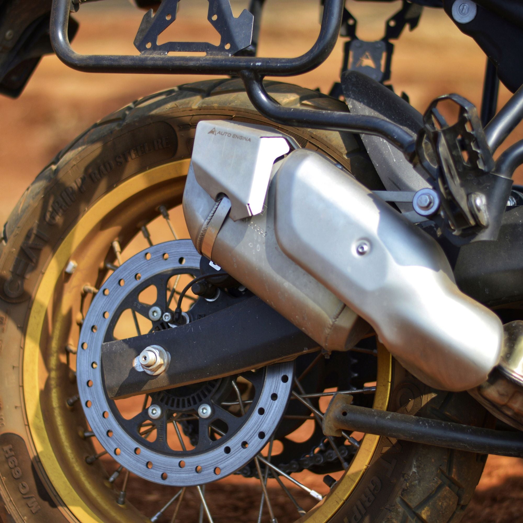 Image Auto Engina Heat Shield Extender for Royal Enfield Himalayan 450 Silver