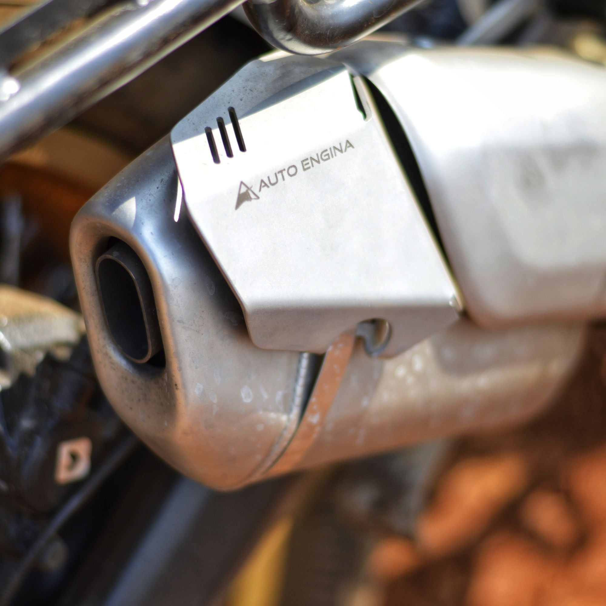 Image Auto Engina Heat Shield Extender for Royal Enfield Himalayan 450 Silver