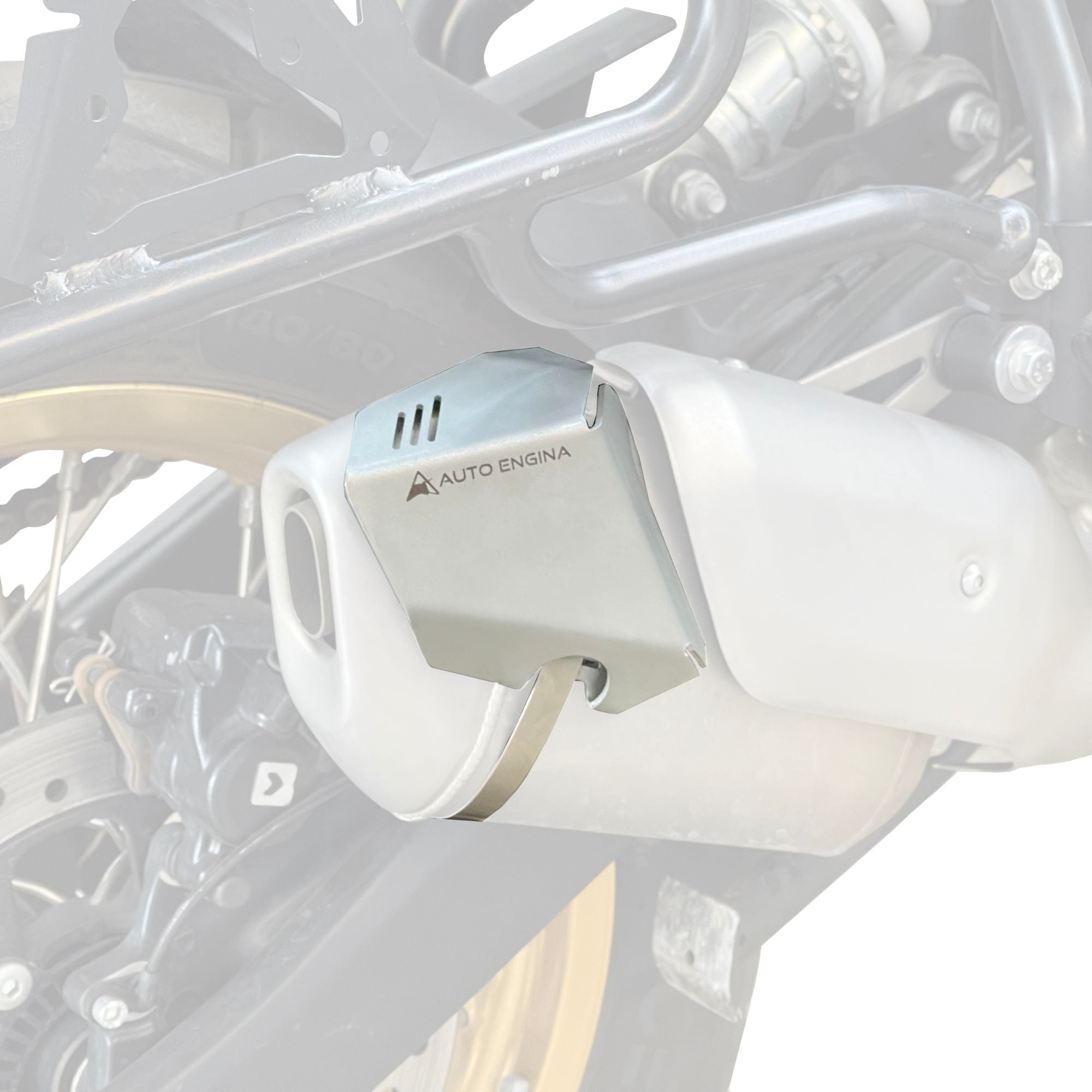 Image Auto Engina Heat Shield Extender for Royal Enfield Himalayan 450 Silver