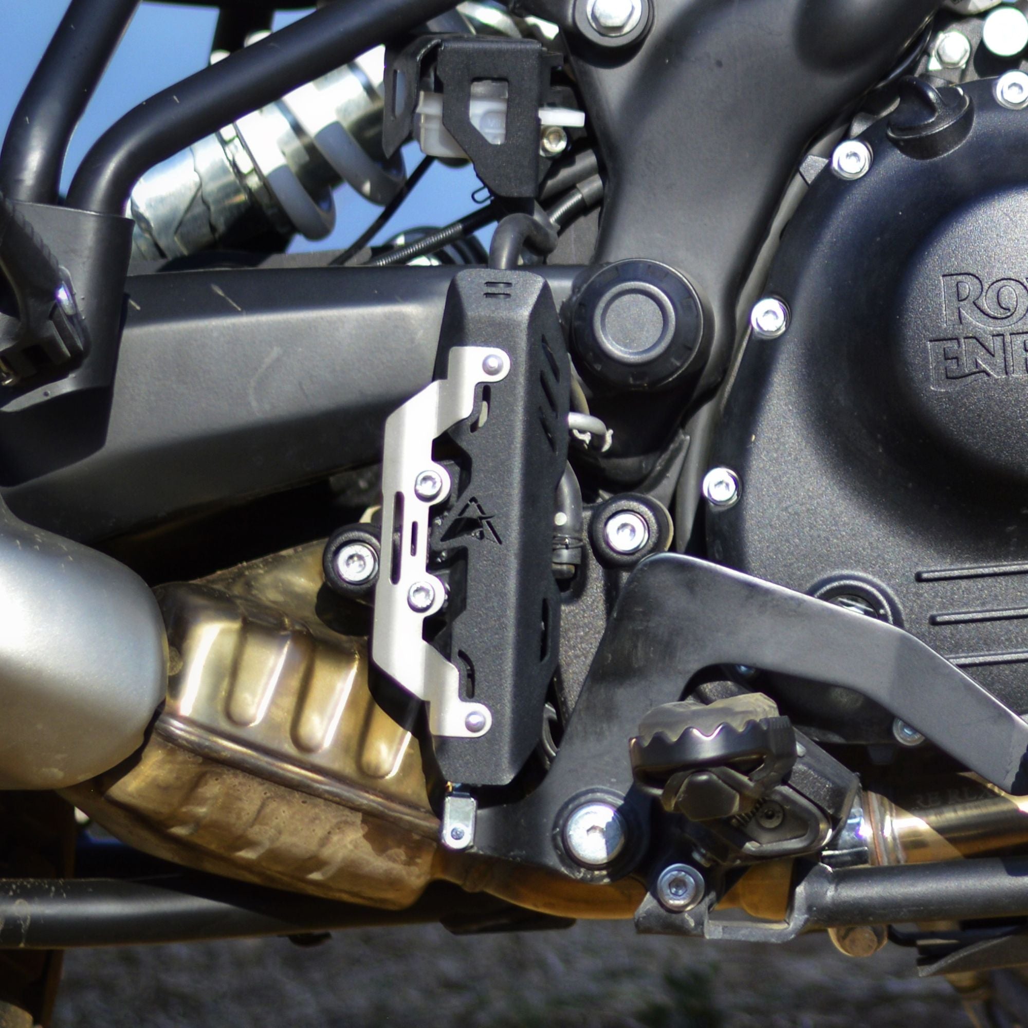 Image Auto Engina Master Cylinder Guard for Royal Enfield Himalayan 450 Black
