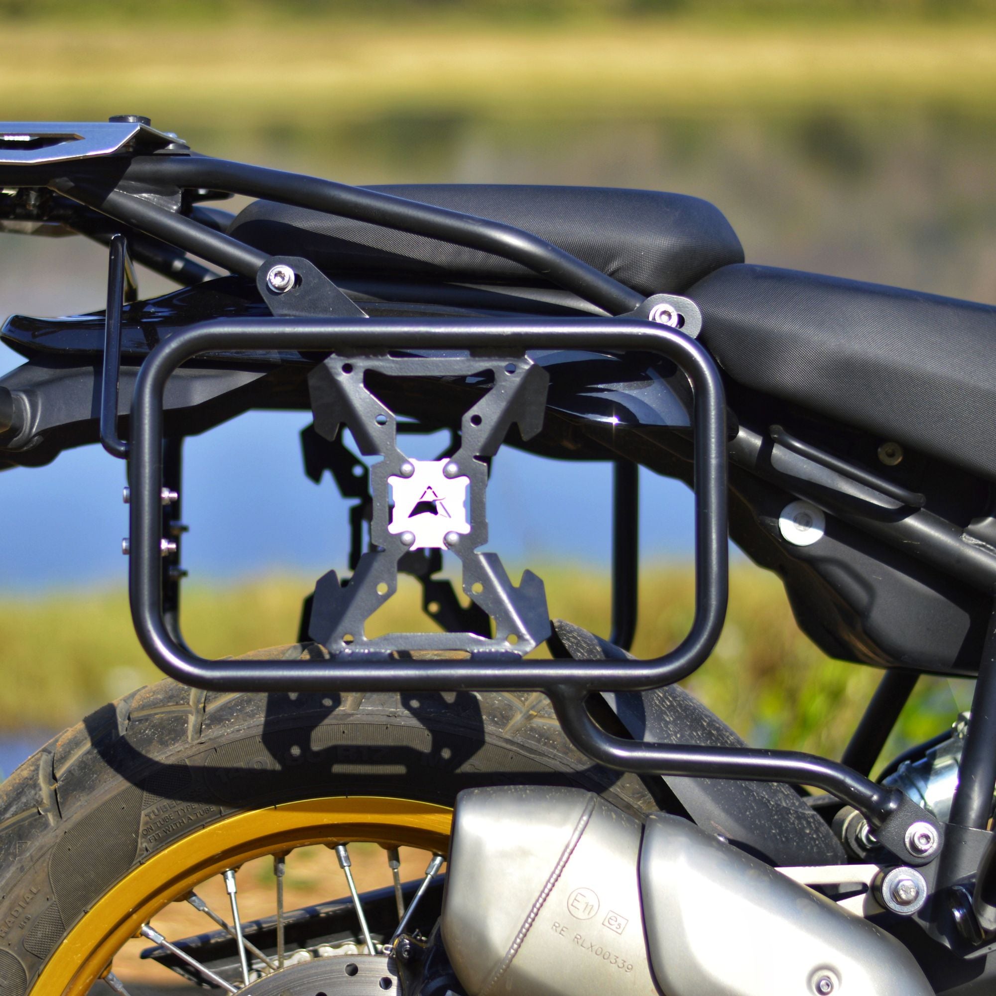 Image Auto Engina Pannier/Saddle Stay for Royal Enfield Himalayan 450 Black