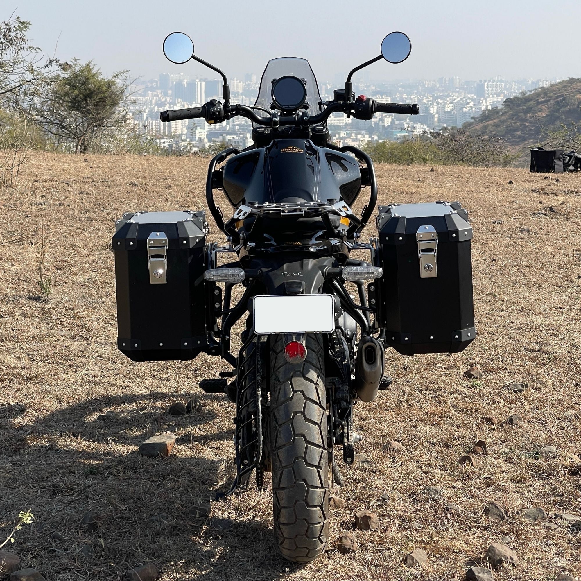 Image Auto Engina Aluminium Panniers - 72L for Royal Enfield Himalayan 450 Black