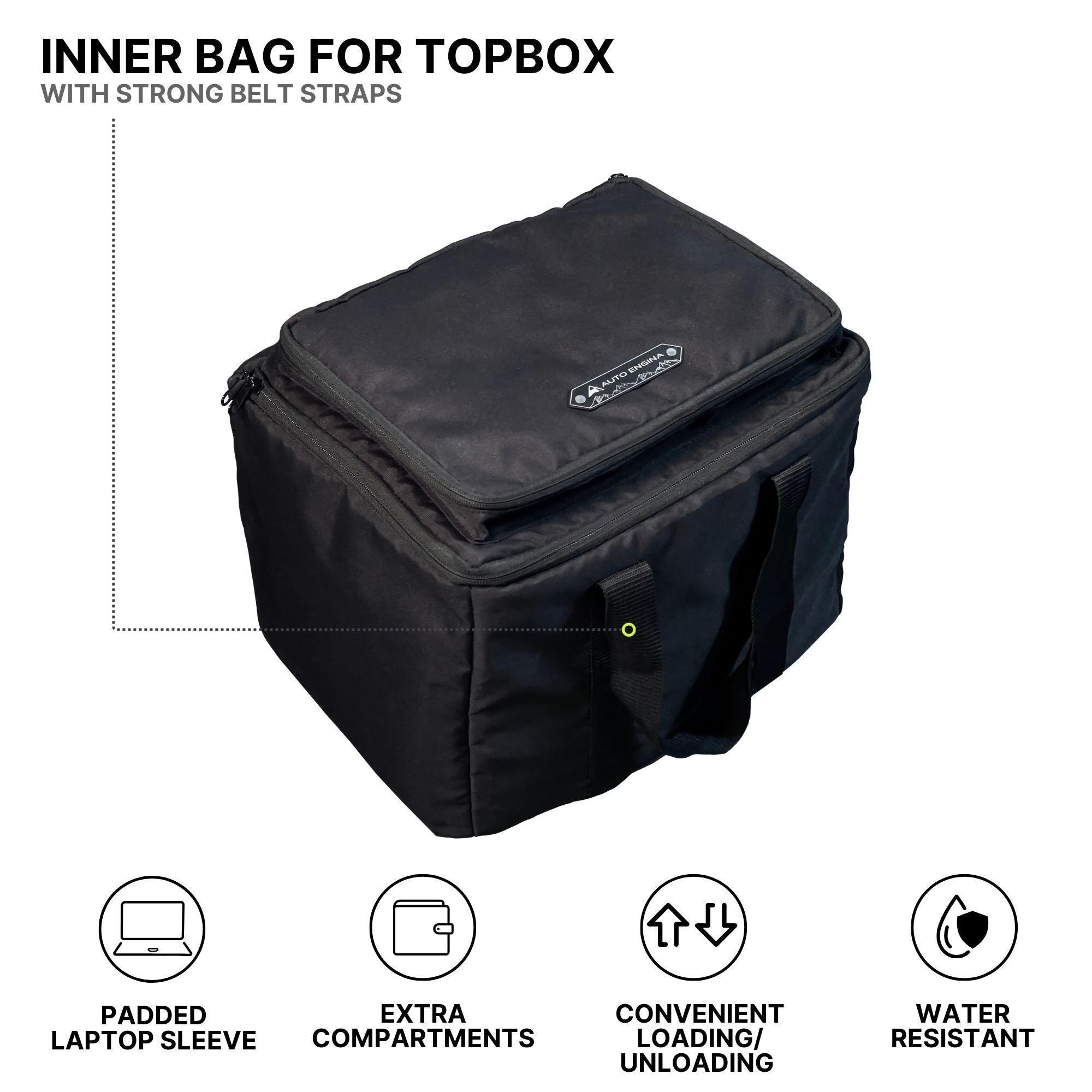 Image Auto Engina Aluminium Top Box - 42L for Royal Enfield Guerrilla 450 Black