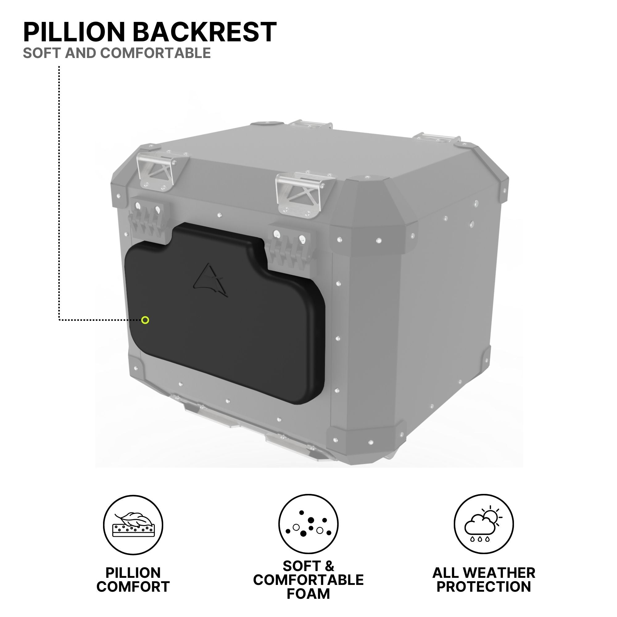 Image Auto Engina Aluminium Top Box - 42L for Royal Enfield Guerrilla 450 Black