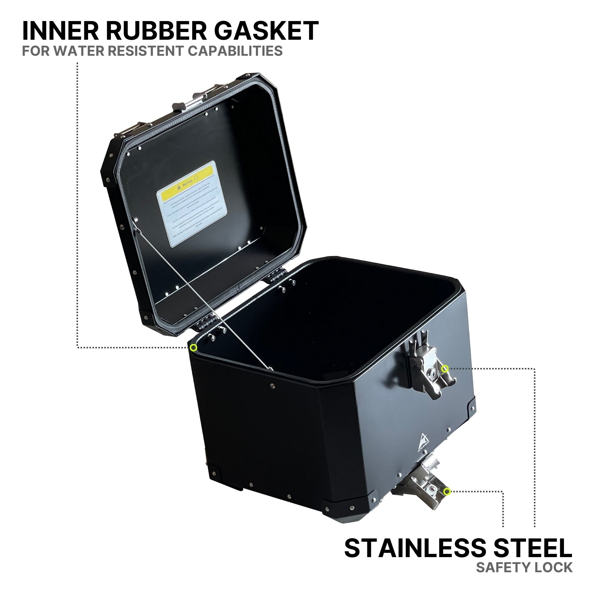 Image Auto Engina Aluminium Top Box - 42L for Royal Enfield Guerrilla 450 Black
