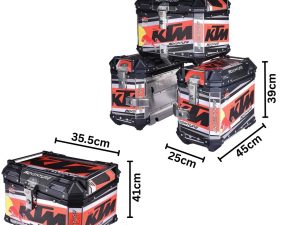 Image BMW GS Aluminium Side Panniers & Top Box 45L/38L/38L | Black