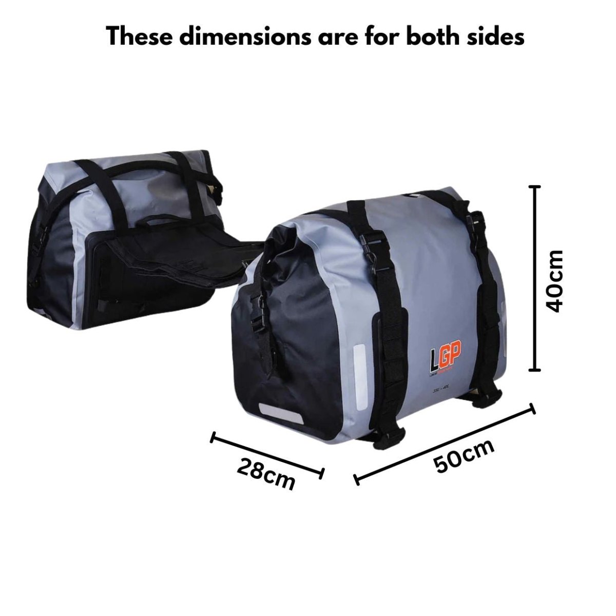 Image LGP Motorcycle Saddle Bag 35L*2 (Grey)