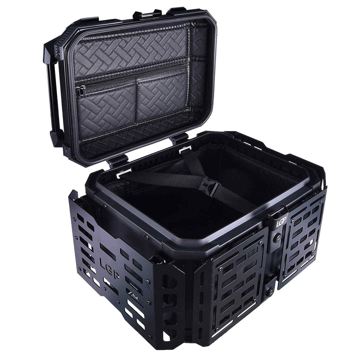 Image LGP TOP BOX 45L BLACK ARMOURED WITH BACKREST