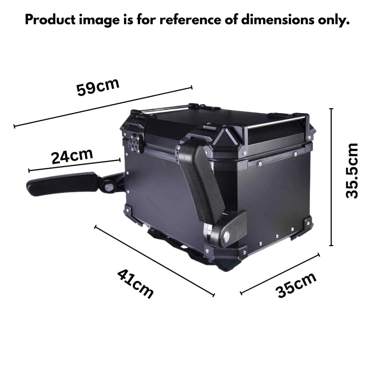 Image LGP TOP BOX 45L BLACK HAND SUPPORT WITH BACKREST