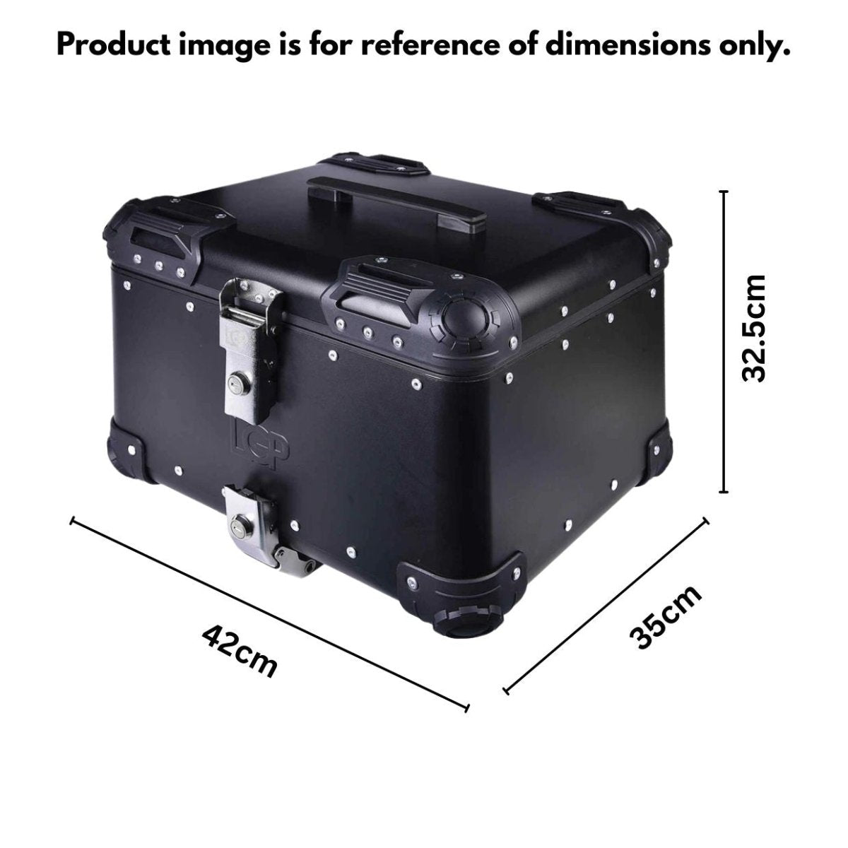 Image LGP TOP BOX 45L BLACK ROUND CORNER WITH BACKREST