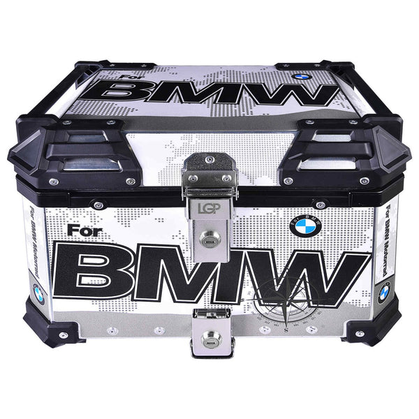 LGP TOP BOX 45L BMW DRAW WITH BACKREST - White