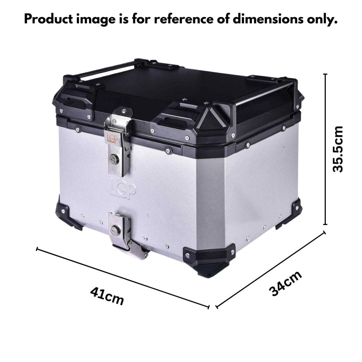 Image TOP BOX 45L BLACK TYPE X GREEN W/REST