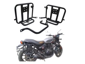 Image Black Premium Saddle Stay/Luggage Carrier/Mounting Heavy Duty/Black Power Coated/Rust Protection Pair Right & Left Compatible with Royal Enfield Hunter 350 All Models