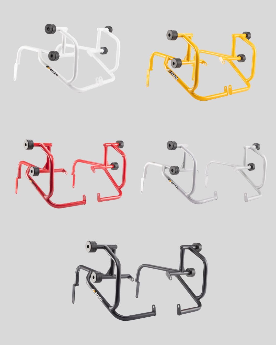 Image BIZEN RE Bear 650 Premium Crash Guard with Double Frame Sliders - White