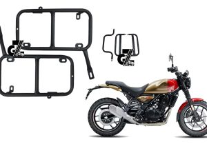 Image Black Premium Saddle Stay/Luggage Carrier/Mounting Heavy Duty/Black Power Coated/Rust Protection Pair Right & Left Both Side Compatible with Royal Enfield Guerrilla 450 All Models