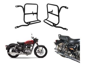 Image Black Premium Saddle Stay/Luggage Carrier/Mounting Heavy Duty/Black Power Coated/Rust Protection Pair Right & Left Both Side Compatible with Royal Enfield New Classic 350 All Models