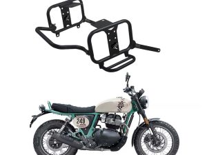 Image Black Premium Saddle Stay/Luggage Carrier/Mounting Heavy Duty/Black Power Coated/Rust Protection Pair Right & Left Both Side Compatible with Royal Enfield Bear 650 All Models