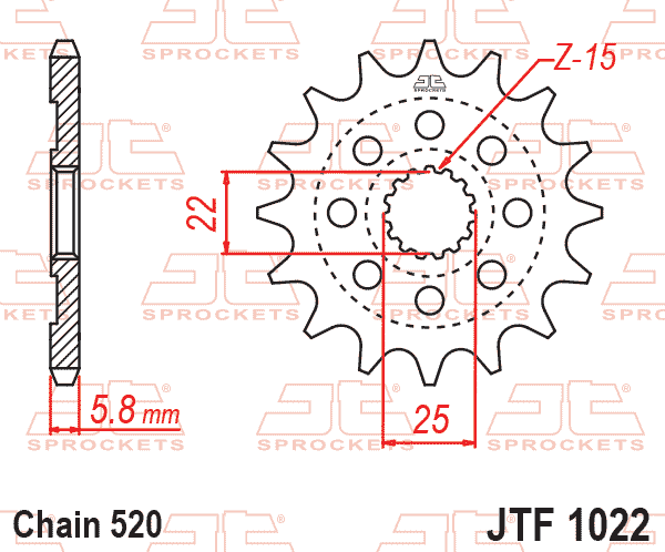 Image Sprockets Front (1022 - 15T) - JT